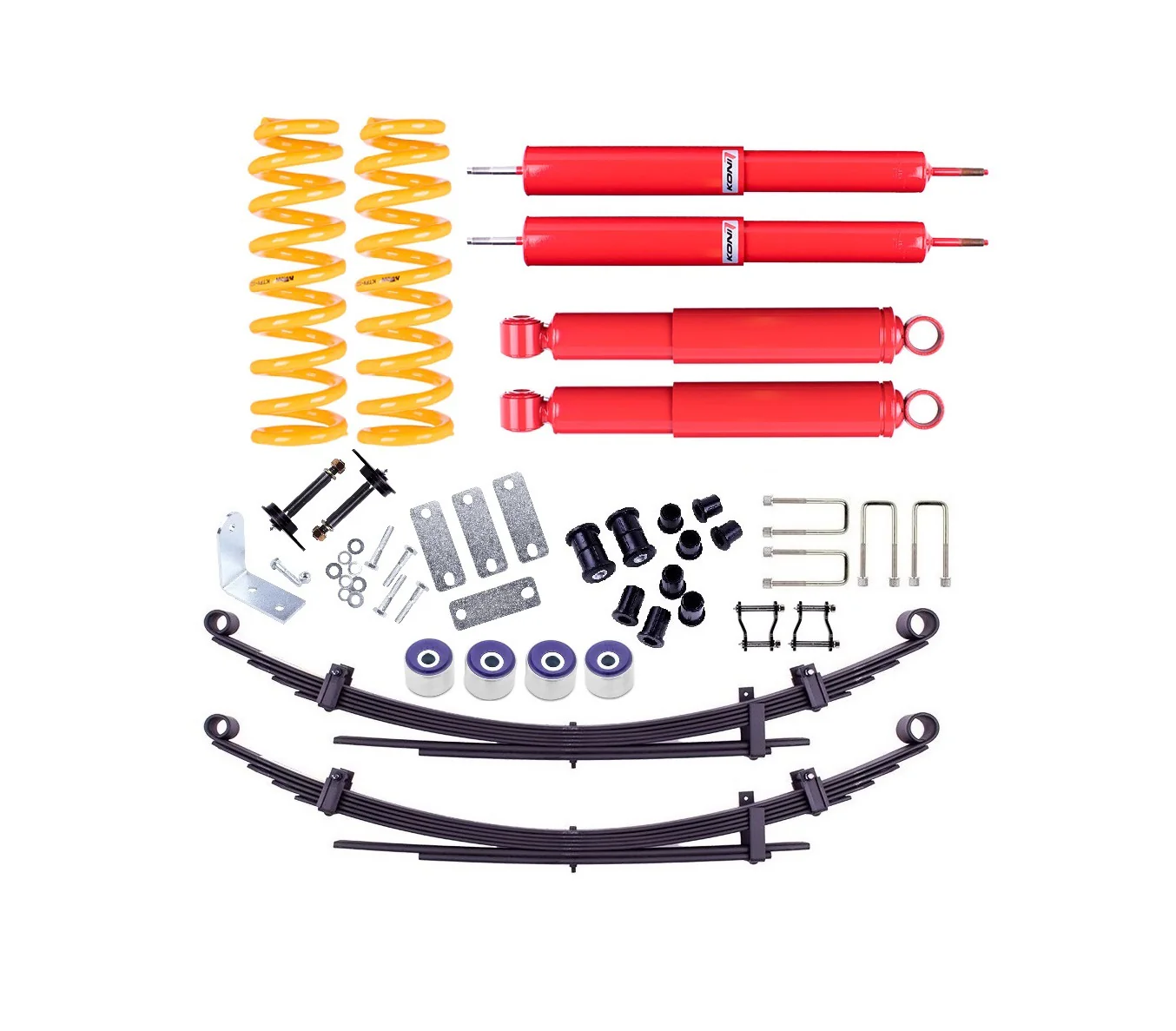 Toyota LandCruiser (2016-2025) 76 Series V8 (DPF) Koni 50mm Lift Kit with Heavy Track Shocks