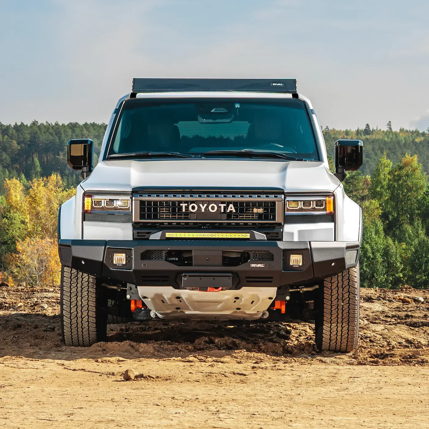 Toyota Prado (2024-2030) 250 Series Aluminum Front Bar with RIVAL LED Fog Lights (Set of 2)