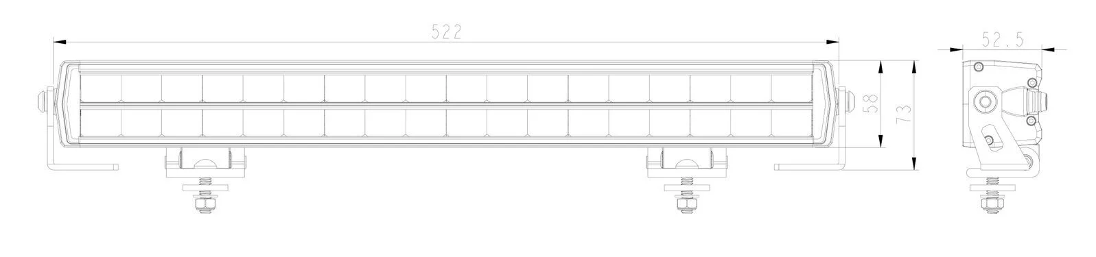 HULK 4x4 20" LED Slimline Dual Row Lightbar