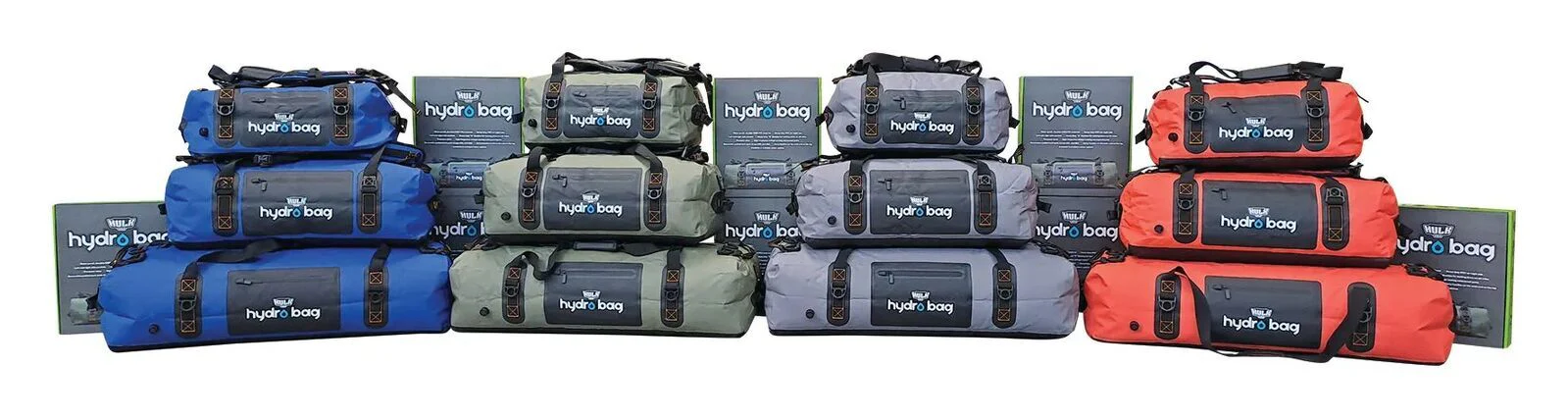 Hulk Hydro Bag 40L - Grey Waterproof Duffel with Shoulder Straps