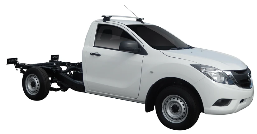Mazda BT-50 (2015-2018) Single Cab 2 Door Ute Sep 2015 - May 2018 (Naked Roof) Aero ThruBar Yakima Roof Rack