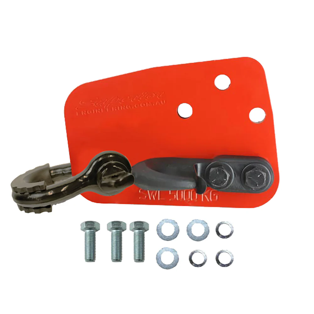 Nissan Patrol (12/1997-2016) Superior Engineering Superior Heavy Duty Rated Towing Point Suitable For Nissan Patrol GQ/GU (With Hook and Bow Shackle) (Each) - GQGURPLHD