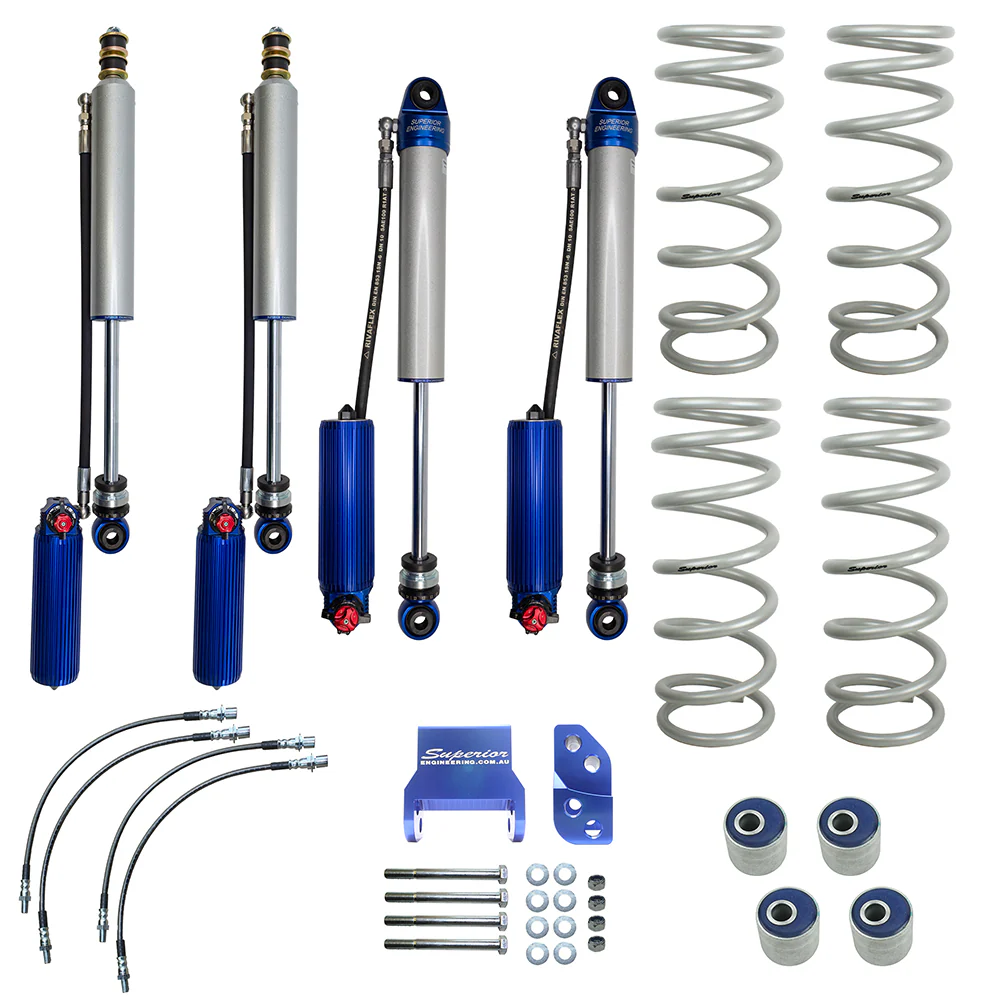 Suzuki Jimny (05/2018-current) 3 door Petrol 1.5ltr Superior Engineering Superior Adjustable 3 Way 2.5 Remote Reservoir 2 Inch (50mm) Lift Kit Suitable For Suzuki Jimny 2018 on - SUP-TAR6-SUKJIM2