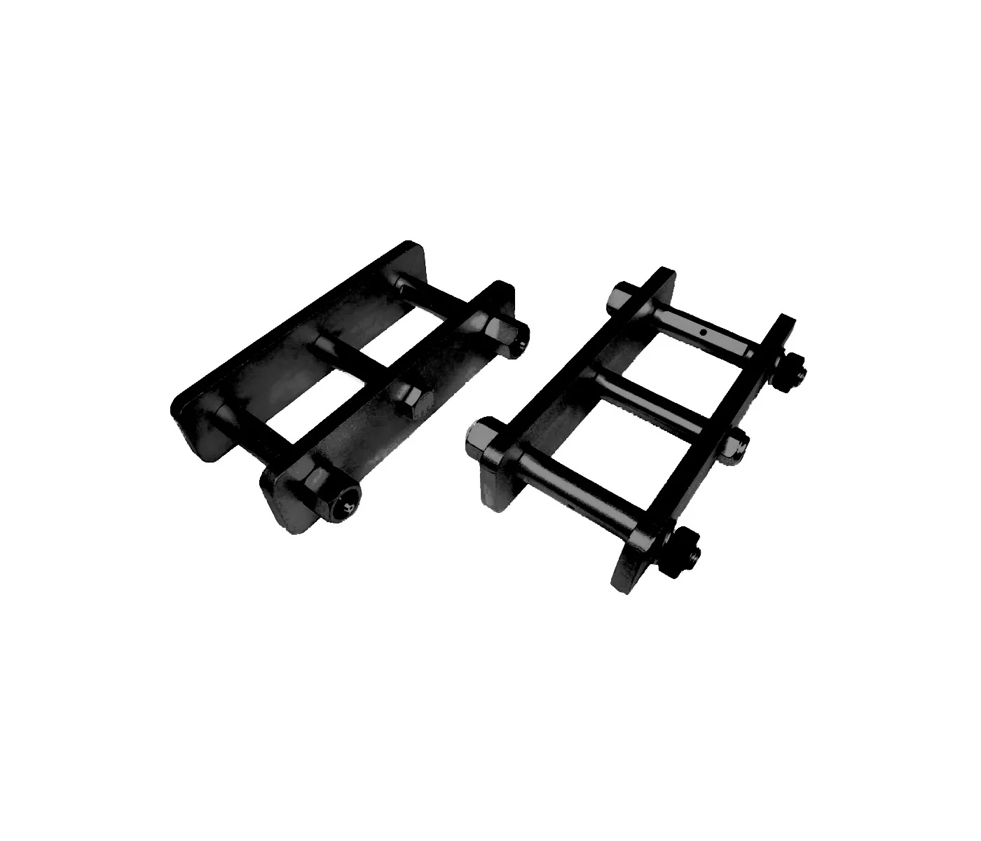 Toyota Hilux 4WD (1979-1983) Leaf/Leaf 4WD 4/1979-1983 Roadsafe Extended Rear Leaf Spring Shackles - Toyota Hilux Solid Axle (Straight end plates)