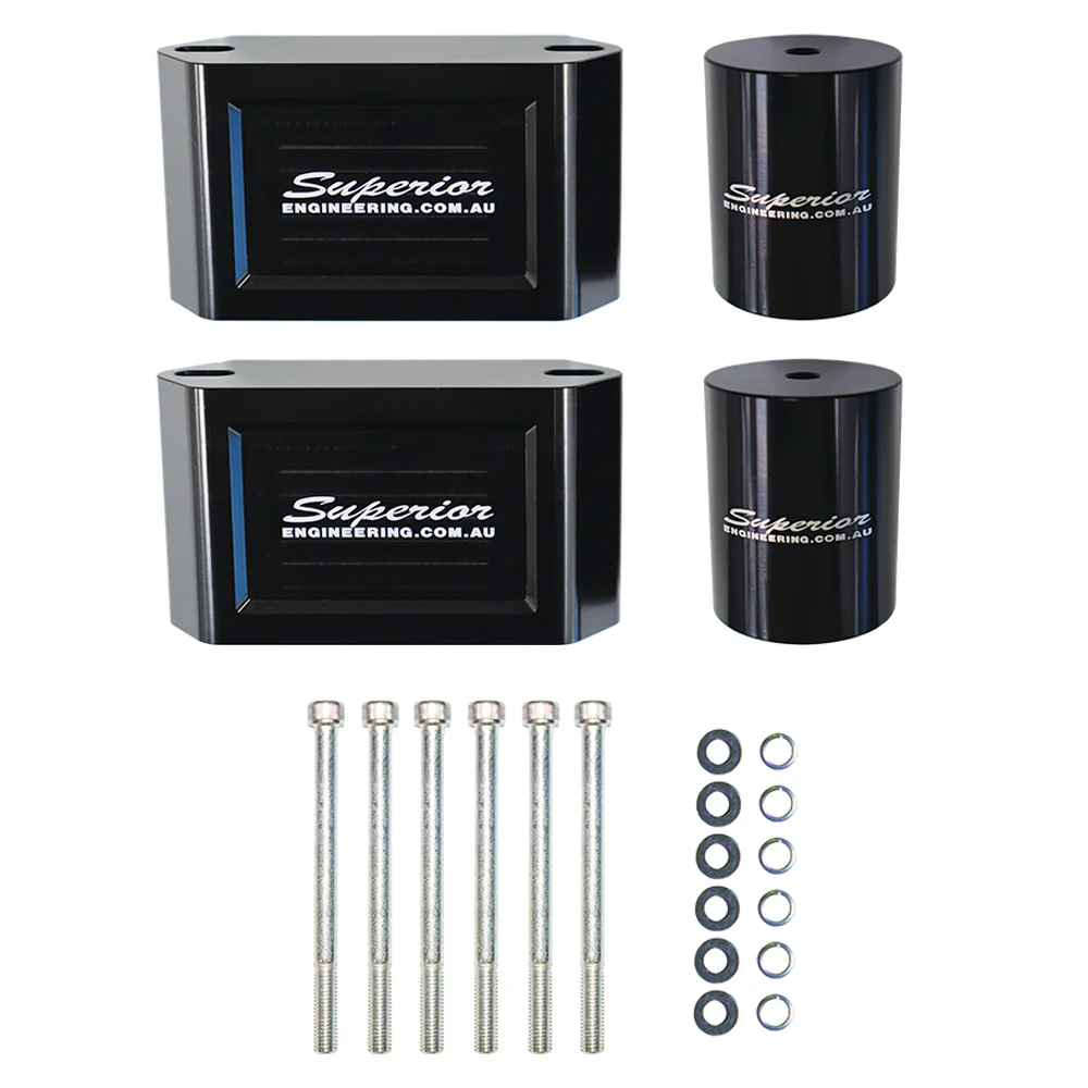 Toyota LandCruiser (09/1999-03/2007) Superior Engineering Superior Billet Series 6061 - T6 Alloy Bump Stop Extensions 75mm Suitable For Toyota LandCruiser 76/78/79/80/105 Series Front - BSEX-C-LCR31-C