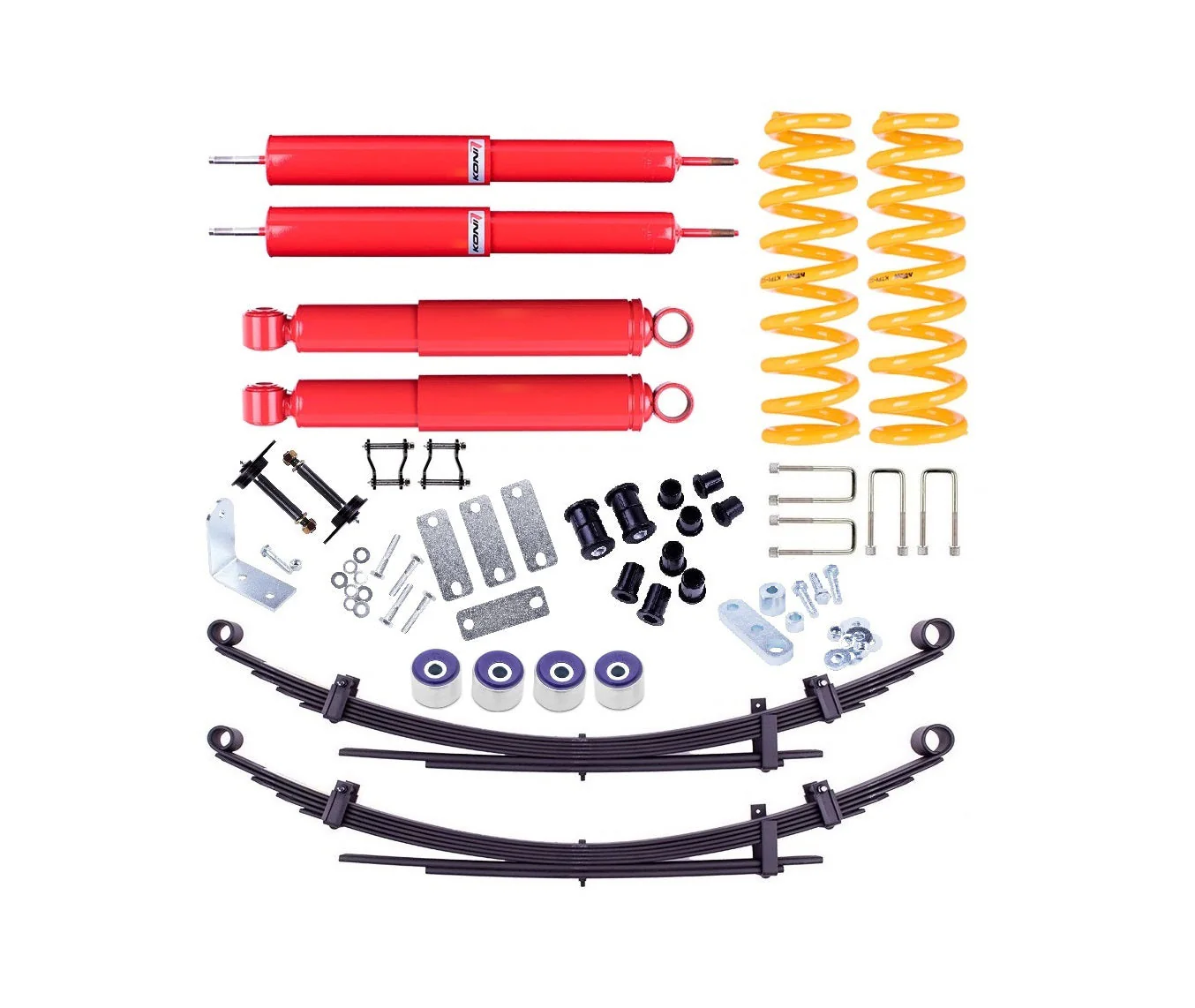 Toyota Landcruiser (2007-2024) 76 Series Koni Raid 50mm Lift Kit - Comfort kit With Parabolics