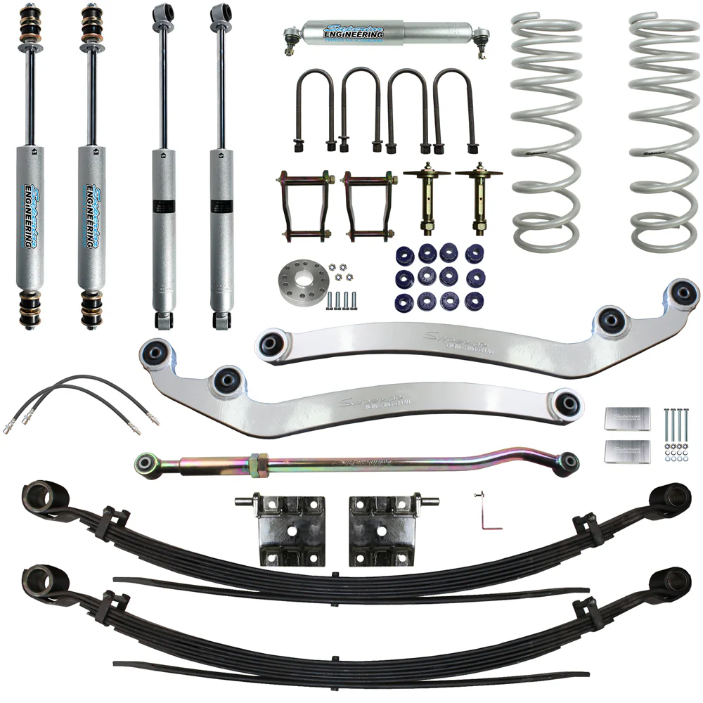 Toyota LandCruiser 78 Series [10/2022 - current] Troopy All 4.5ltr TD V8 Superior Engineering 3 Inch (75mm) Lift Kit Suitable For Toyota LandCruiser 78 Series 8/2016 on 4.5lt V8 - SUP-78G2-8-KIT-3INCH
