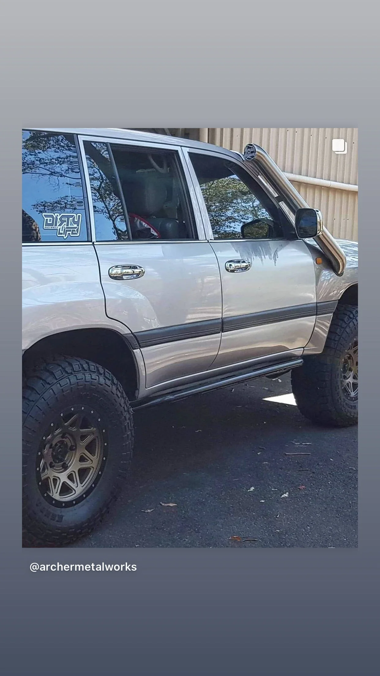 Toyota Landcruiser (1998-2007) TWIN 100/105 Series LandCruiser 4" Stainless Steel Snorkel Kit - Meredith Metalworks