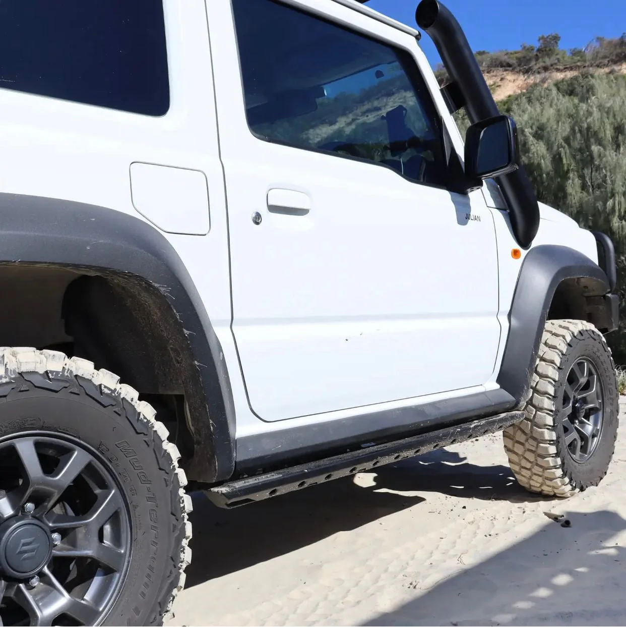 Suzuki Jimny (2018-2025) TWIN  4" Stainless Steel Snorkel Kit - Meredith Metalworks - Image 2