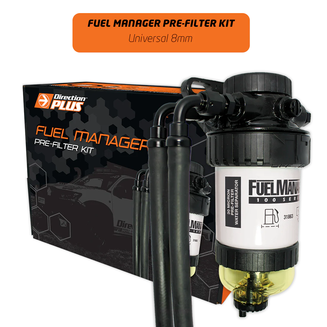 Direction Plus Universal 8mm Fuel Manager Pre-Filter Kit (FM804DPK)